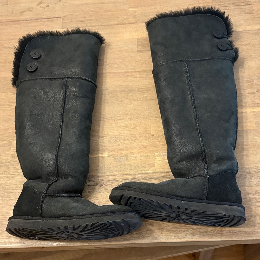 UGG Black Fur-Lined Winter Boots